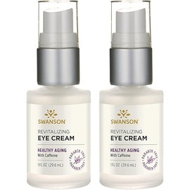 Swanson Revitalizing Eye Cream with Caffeine 1 fl Ounce (29.6 ml) Cream (2 Pack)