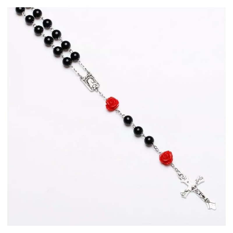 Rosarios Catolico Rosa Mistica Virgen María Bola Tipo Perla