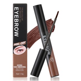 Eyebrow Gel Easy Peel Off Brow Gel Transfer-Proof Dark Brown