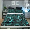 Sunnycitron Black Green Gamepad Gamer Comforter Set for Boys Gaming