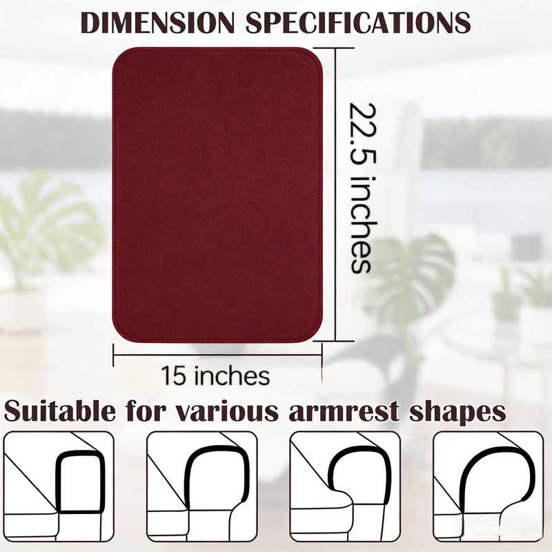Valentine's Red Velvet Recliner Cover Set - Stretchable 3-Pc Sofa