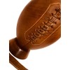 Geoffrey I Heritage Cow Leather Tan Football with Wooden Base