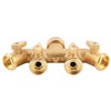Brass Garden 4-Way Hose Splitter Hose Adapter Ball Valve Water