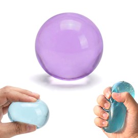 2026 New Coconut Oil Stress Ball, Dumpling Squishy Coconut Squeeze Stress Shapeable Ball, Non-Sticky Slow Rising Squeeze Balls, Portable Desk Squishies for Relaxation and Focus (Purple)
