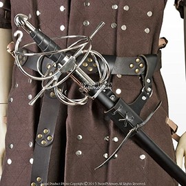 Medieval Gears Genuine Leather Right Hand Rapier Sword Frog Belt Hanger LARP SCA Hema