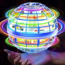 Flying Orb Ball 2024 Galaxy Cosmic Globe UFO Boomerang Hover Ball Galatic Fidget Spinner Mini Drone Cool Toys Birthday Gift Ideas for 6 7 8 9 10+ Year Old Boys Girls Teens Indoor Outdoor(Blue)