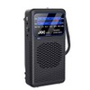 Portable AM/FM/SW Pocket Radio with LED Flashlight, 3.5mm Headphone Jack