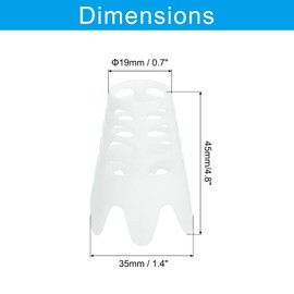 PATIKIL Golf Simulator Tees, 16 Pack Plastic Golf Tees Mat Practice Training for Outdoor Indoor Winter Turf Driving Range, White