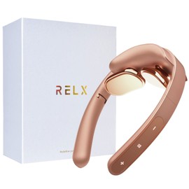 【Massage The Director Supervision】RELX Relaxation Device EMS, Heating (Japanese Company Planning) Ultra-lightweight 72g, Cordless, Gift, Neck Warmer, Quiet (Rose Gold)