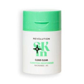 Revolution SKin, Cloudy Clear Clarifying Moisturiser, Leichte Feuchtigkeitscreme mit Niacinamid, Vegan und Tierversuchsfrei, 50ml