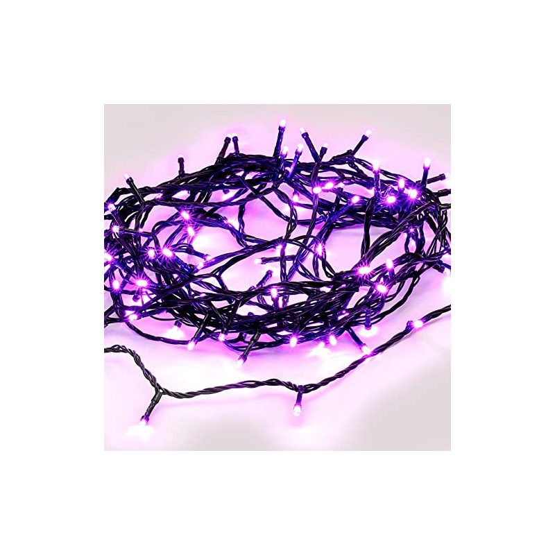 240 LED Fairy Light Chain Dark Green Cable - 7