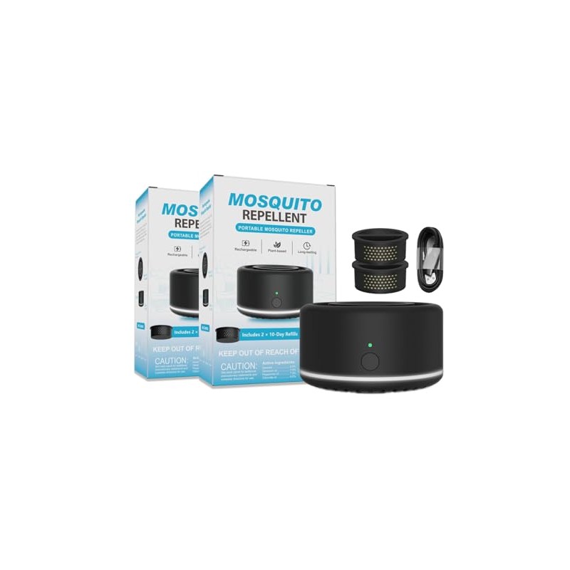 Virine Mosquito Repeller 2 Pack, Portable Mosquito Repellent Devices with