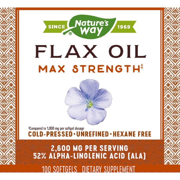[Value Set of 2] Nature's Way [Value Size] EfaGold Flux Seed Oil (Flaxseed Oil) 1300 mg 200 Tablets ...