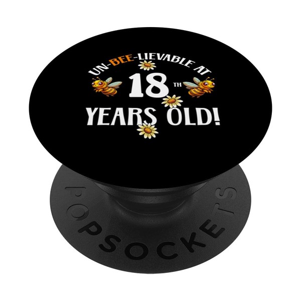 18. Geburtstag Biene 18 Jahre alt Bienenliebhaber PopSockets Klebender PopGrip