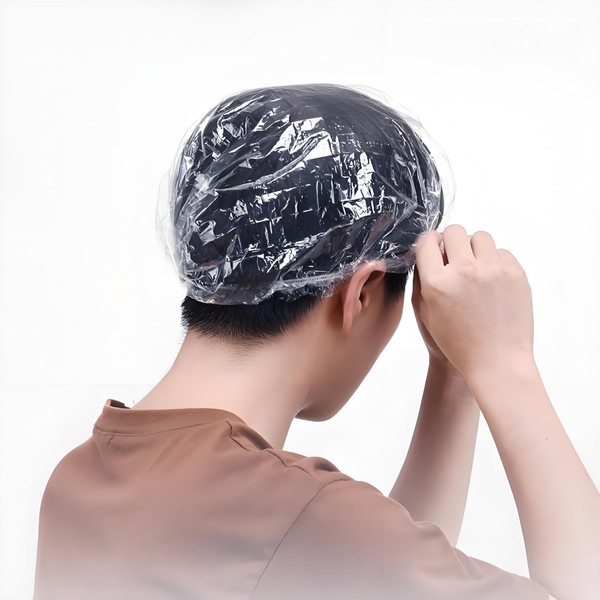 Disposable Shower Cap - 100PCS Waterproof Plastic Shower Cap (For