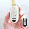 HIBEYO TPU Key Fob Cover with Keychains for Infiniti QX50