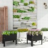 aboxoo Mini Planter Raised Garden Bed with Legs Outdoor Metal