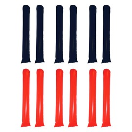 Anderson's 12-Piece Black and Red Cheer Stick Set, 4 Inches x 23 Inches, Fan Gear, Noisemakers, Homecoming, Holidays, Sports Fan Gear,School Spirit, Football Cheerleader Accessories