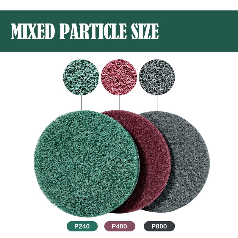 Pack of 9 Velcro Sanding Fleece, 3 Sanding Sponge 100