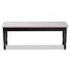 Baxton Studio Grey Upholstered and Brown Finished Wood Dining Bench