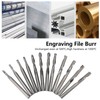 12pcs Woodworking File Burr 3.175 x 17mm/ 2 x 8mm