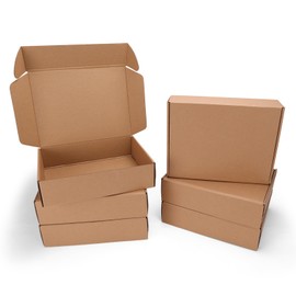 PHAREGE 12x9x3 inch Shipping Boxes 6 Pack Brown, Tab Lock Tuck Top Mailer Boxes for Packaging Small Business, Medium Cardboard Gift Boxes for Wrapping Mailing Present