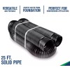 Amerimax52001 25 ft. Expands Flexible Drain 4 in. Diameter Black