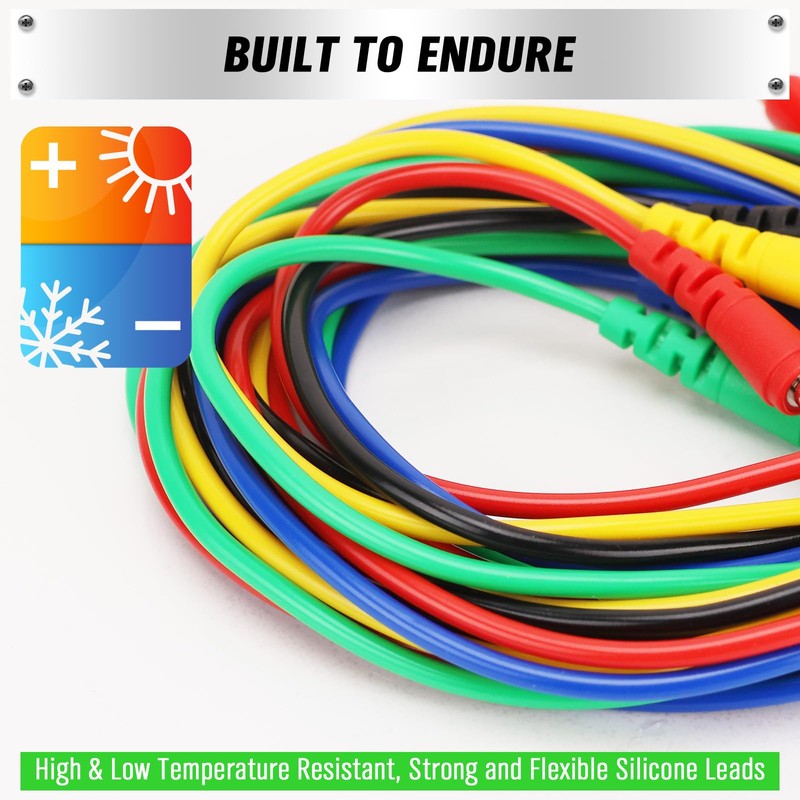 SWANLAKE 43-Piece Back Probe Kit, 30A Multi-Angle Test Probe, 4mm