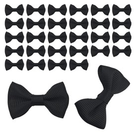 Black Mini Bow Ties for Crafts - 30Pcs Mini Diy Bow Tie Black Hair Bow Small Bows for Crafts Black Bows for Gift Wrapping Decorations - 1.38" Tiny Bows for Crafts Black Bows for Presents Black Bow Tie