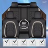 IKABEVEM 2PCS Front Leather Car Seat Covers Fit for Mazda