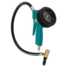 AIRCRAFT PRO-E 2102700 Tyre Inflation Gauge (with Rocker Arm Plug, Gauge for Checking and Filling Tyres)