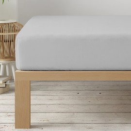 Degrees home - Collection - Fitted sheet 150 x 190 x 33- Adjustable - Brushed polyester microfiber - Grey