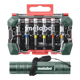 Metabo - Bit Box Sp, 29Piece + Mini Flash Light (626721000), Other Cordless Accessories