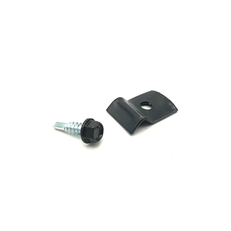 10x Mounting Set Anthracite for Double Rod Mat Fence Holder