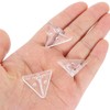 sourcing map 8 Set Acrylic Corner Bracket, 3-Hole Triangle Corner