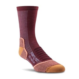 Farm to Feet Unisex Damascus MW 3/4 Crew Merino Wool Hiking Socks, Plum, Medium