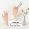 Realistic Practice Hand Flexible Bendable Nail Practice Hand With Holder，NINGDAN
