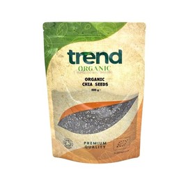 Trend Organic Chia Seeds – Good Source of Protein, Fibre, Healthy Fats, and Essential Minerals – Ideal for Smoothies – Certified Organic, Vegan, GMO-Free, No Additives No Preservatives, Raw, 500g