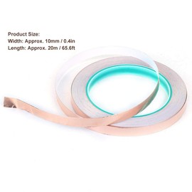 Cinta Adhesiva de Lámina de Cobre Conductora de Doble Cara Para Blindaje Electromagnético 10 Mm X 20 M Para Blindaje Emi Circuitos de Papel Repelente de Babosas