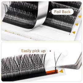 YY Eyelashes, YY Lashes, Y Eyelash Extension, Y Eyelash Extension, 2D Lashes, Volume Eyelashes, YY Premade Fans Eyelash Extensions by Lunamoon (YY-0.07C 10 mm)