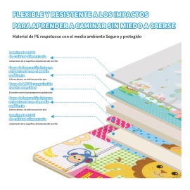 Tapete Bebe Tapete De Juego Plegable Multiusos 180x100x1cm