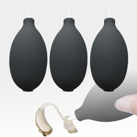 3 Pcs Hearing Aid Air Blower Pump - Professional Ear Cleaning Tool for Hearing Aids & Earbuds, Soft Silicone Bulb Dust Remover