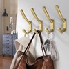JCHOUS Heavy Duty Wall Hooks, 5.7 Inch Gold Coat Hooks,