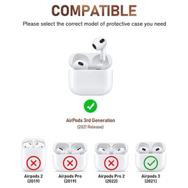 Compatible with Airpods 3rd Generation Case, PHOEACC Dream Luxury Airpod 3 Case Cute Protective Cover with Shell Pearl Keychain for Girls Teens Women (Purple)