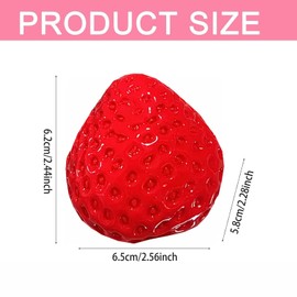 2 PCS Strawberry Squishy, Taba Squishy, Fufu Squishy, Strawberry Stress Squeezing Stress Relief Toy for Stress Relief, Fruit Squeeze Toy, Fidget Toys Home Office Relaxing
