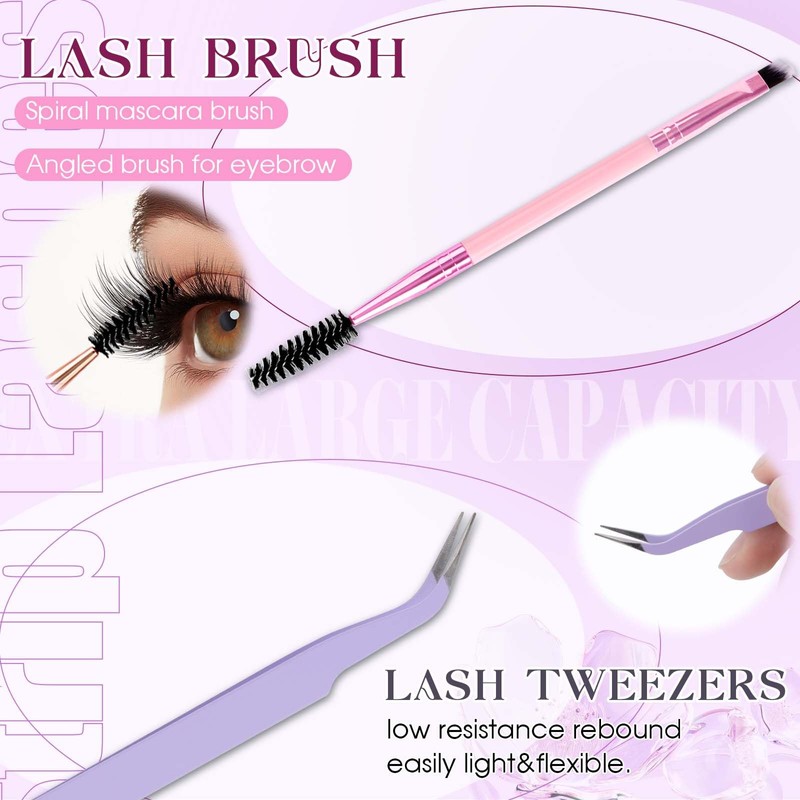 Lash Clusters Kit Wispy Eyelash Extensions 10-18mm D Curly DIY