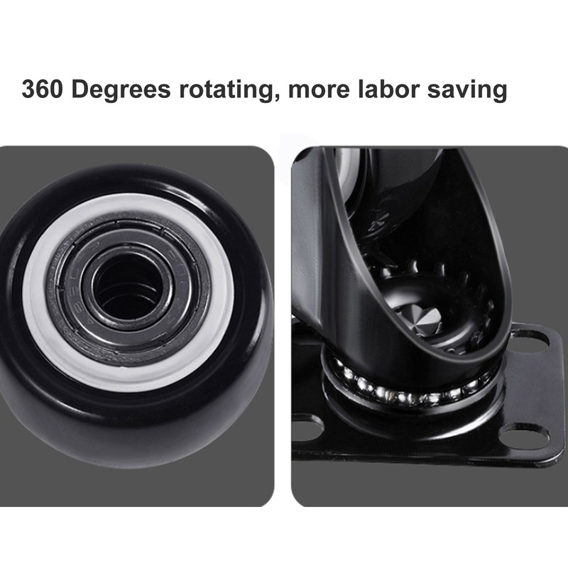 4pcs Caster Wheel 360 Degree No Noise Caster Fit for