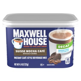 Maxwell House Sugar Free Suisse Mocha Cafe Decaf Instant Beverage Mix 4.4Oz