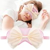 Silk Bow Sleepping Eye Mask - Soft Silk Pink Comfortable
