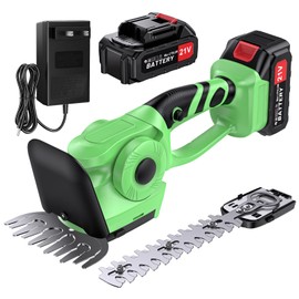 21V Cordless Hedge Trimmer, 2-in-1 Electric Handheld Shrub Trimmer with Long & Short Blades, Rechargeable Battery for Garden, Yard, Lawn Pruning, for Gardening Enthusiasts